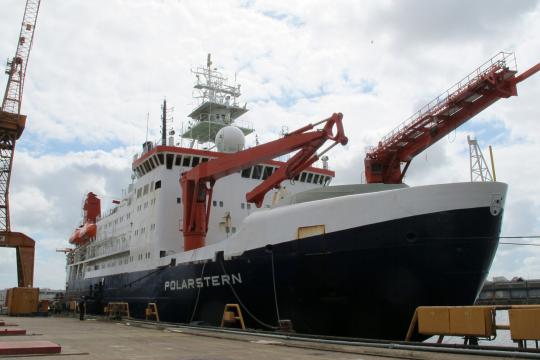 Frank Jordans/AP German Arctic research vessel Polarstern is docked for maintenance in Bremerhaven, Germany, July 3, 2019.
