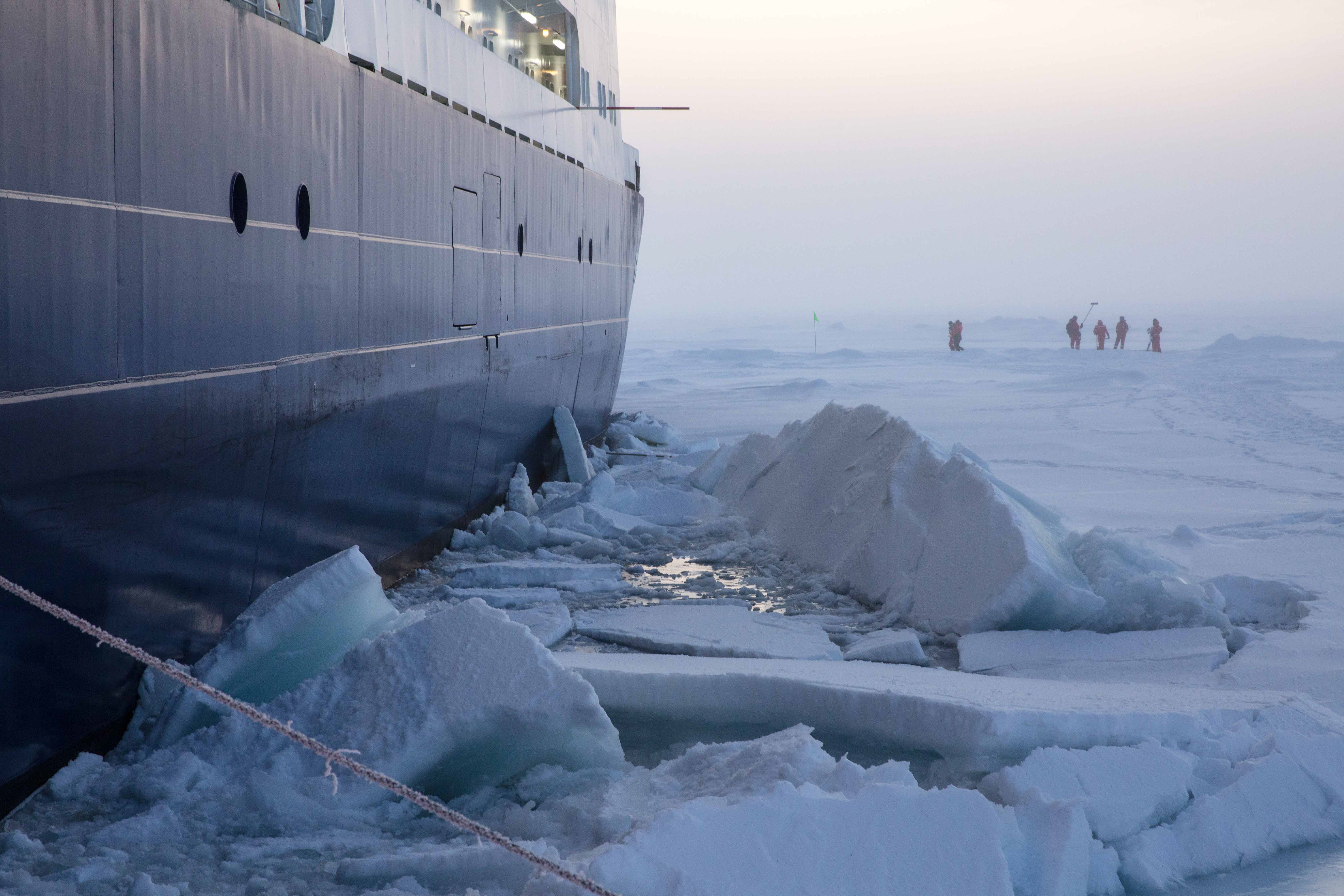 Polarstern on ice