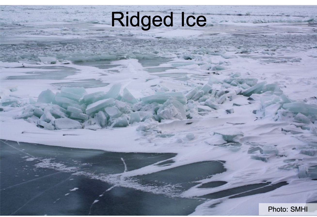Ridged ice