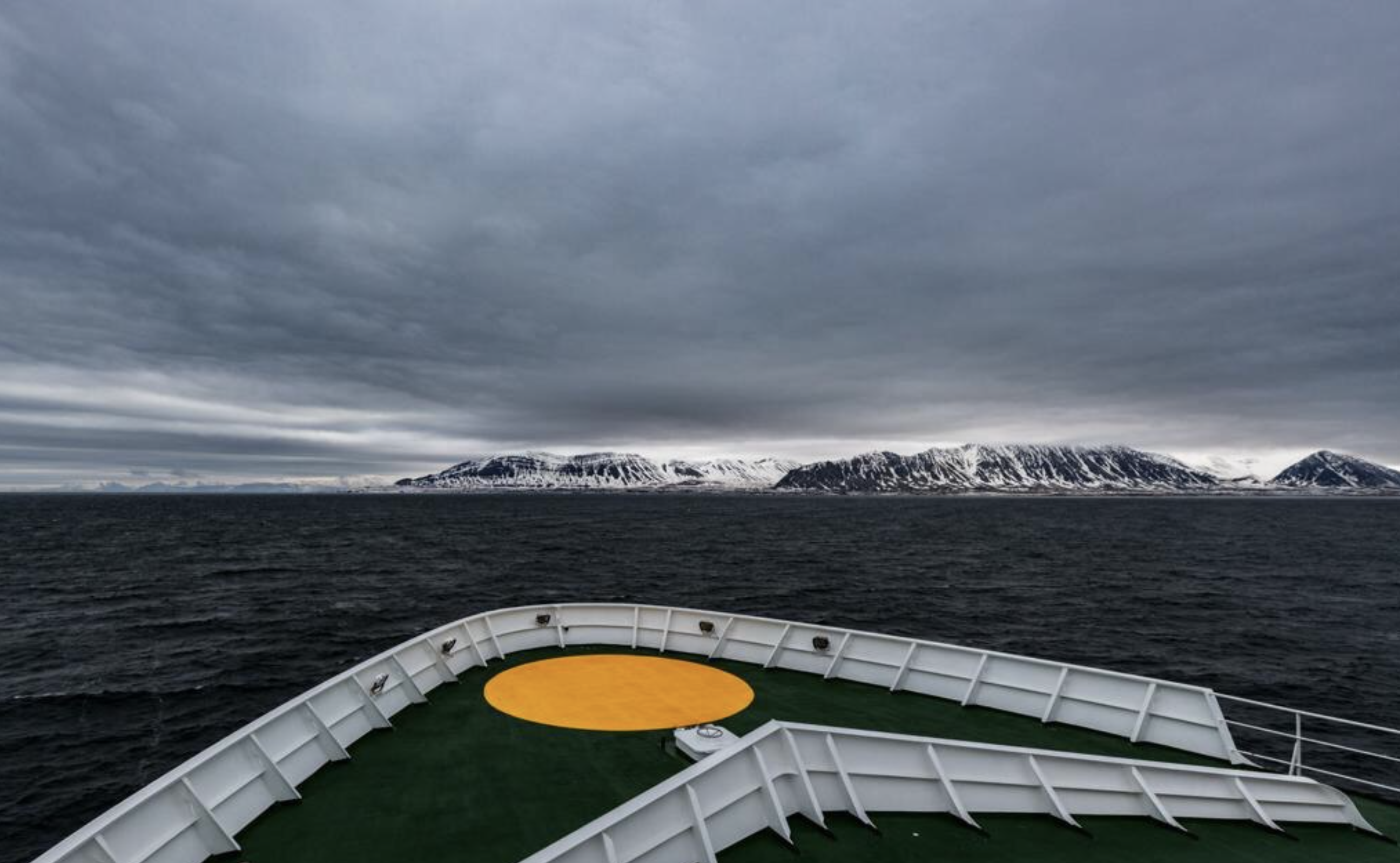Resupply ship in Svalbard