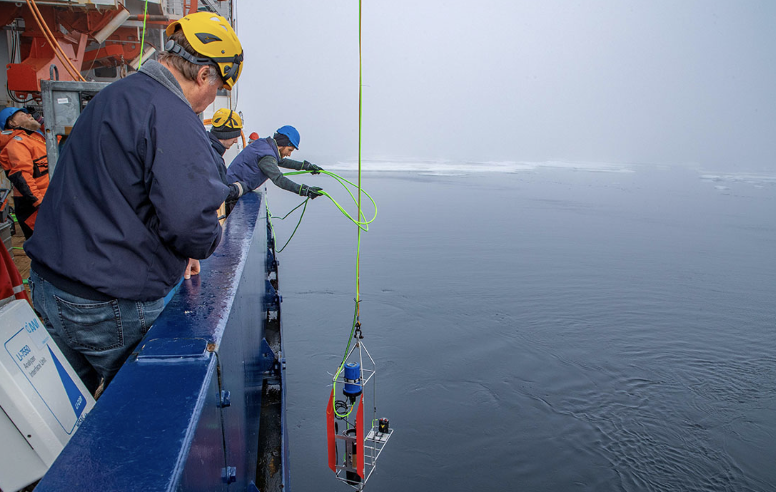 Team Ocean recovering their instruments 