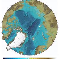 Arctic bathymetric map