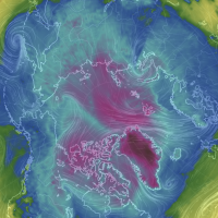 Arctic Ocean winds and temperature