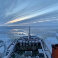 View of sea ice from the Fedorov