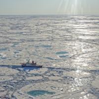 MOSAiC ice floe, June 2020; Credit: Markus Rex, AWI