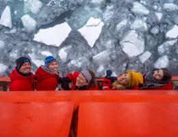 scientists onboard icebreaker