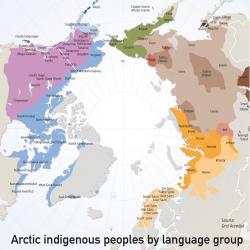 Map of indigenous communities in the Arctic