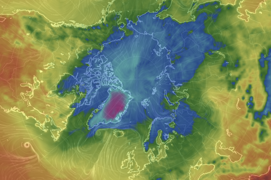 Fluid Earth Viewer - Arctic wind and temperature