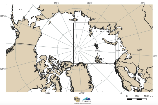 Download and copy this Arctic map for your students to help them better understand the geography of the Arctic. Have your students label and color the countries surrounding the Arctic Ocean.   Note: We suggest using the "Where is the Arctic?" map in conjunction with the "Tracking the Polarstern" map. The inset box on the "Where is the Arctic?" map shows the boundaries for the "Tracking the Polarstern" map. Download both maps and copy them front to back for students.  