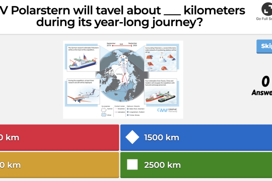What temperatures will the MOSAiC researchers endure during the expedition? How far with the Polarstern drift during its 13 month journey? Introduce your students to the MOSAiC expedition and count down to the expedition launch with this MOSAiC in Numbers trivia quiz.